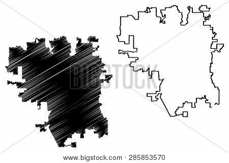 Lincoln City (united States Cities, United States Of America, Usa City) Map Vector Illustration, Scr
