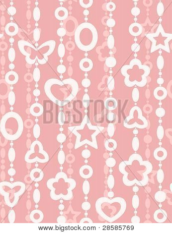 Fond transparent avec perles blanches.