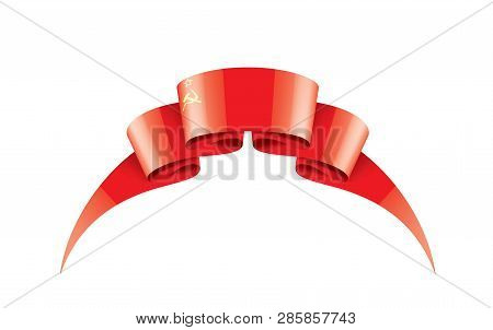 The Red Flag Of The Ussr. Vector Illustration On White Background