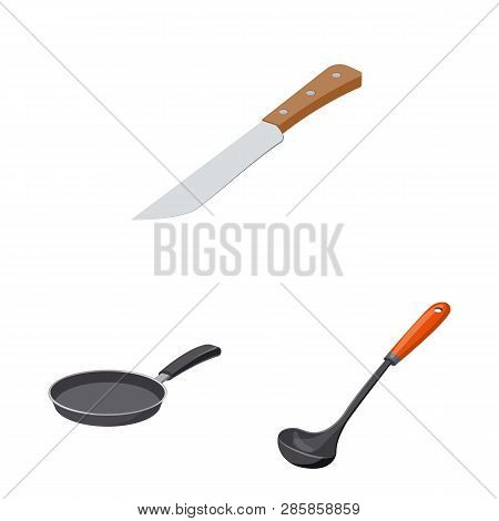 Vector Design Of Kitchen And Cook Icon. Collection Of Kitchen And Appliance Stock Symbol For Web.