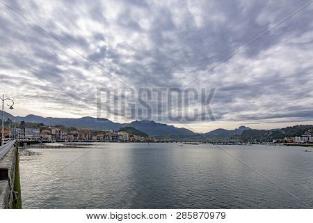 Ribadesella, Asturias, Spain; January 2016:  View Of Ribadesella, One Of The Most Touristic Places I