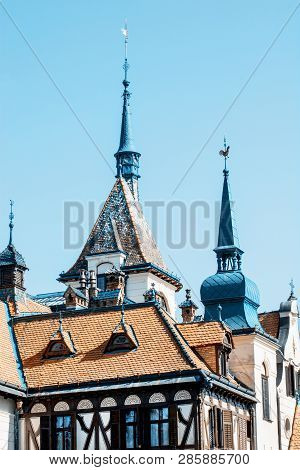 Castle Lesna, Czech Republic, Central Europe. Teal And Orange Photo Filter.