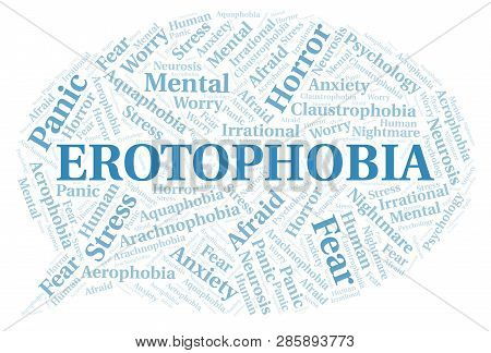 Erotophobia Word Cloud. Wordcloud Made With Text Only.