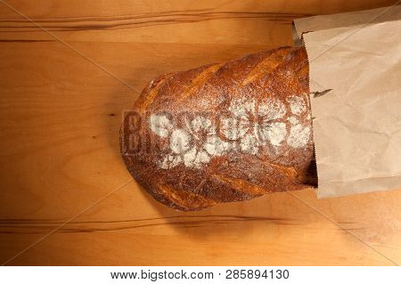 Fig Bread On Wooden - Yelloow Background