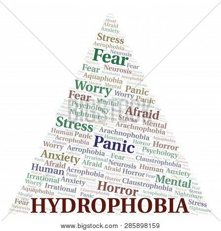 Hydrophobia Word Cloud. Wordcloud Made With Text Only.