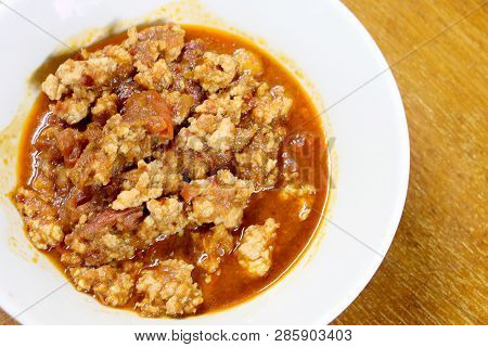 Thai Northern Style Pork And Tomato Chili Relish , Chili Paste Or Thai Food. 