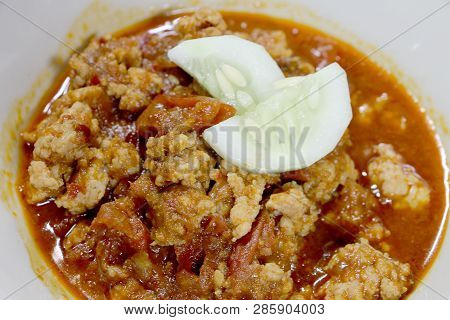 Thai Northern Style Pork And Tomato Chili Relish , Chili Paste Or Thai Food. 