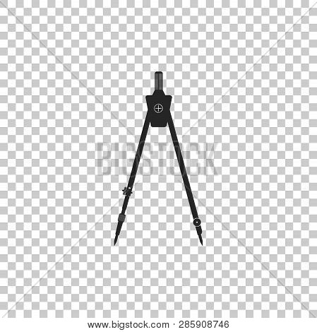 Drawing Compass Icon Isolated On Transparent Background. Compasses Sign. Drawing And Educational Too