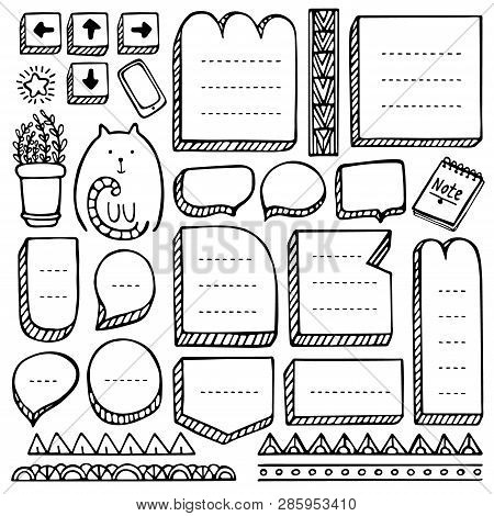 Bullet Journal Hand Drawn Vector Elements