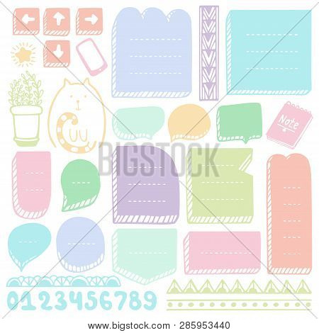 Bullet Journal Hand Drawn Vector Elements