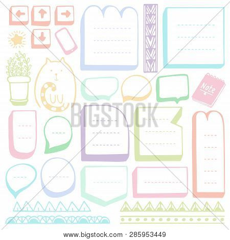 Bullet Journal Hand Drawn Vector Elements