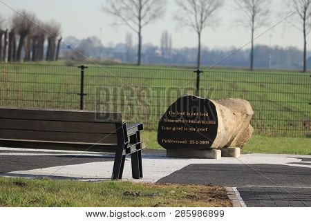 Zwanenburg The Netherlands, February 24th 2019: Turkish Airlines Flight 1951 Crash Memorial. Flight 