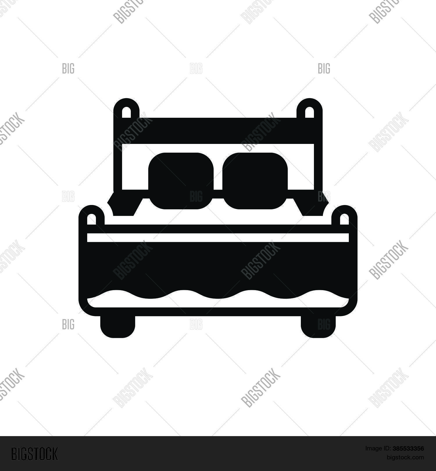 Black Solid Icon Bed Vector & Photo (Free Trial) Bigstock