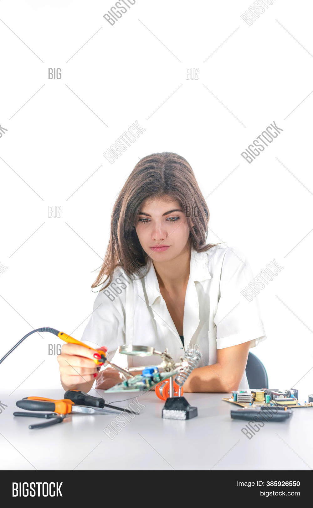 Woman Electronic Image & Photo (Free Trial) Bigstock