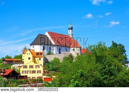Franciscan Monastery Of St Stephen In Fussen Bavaria Germany . Franciscan Monastery Dating To The 17