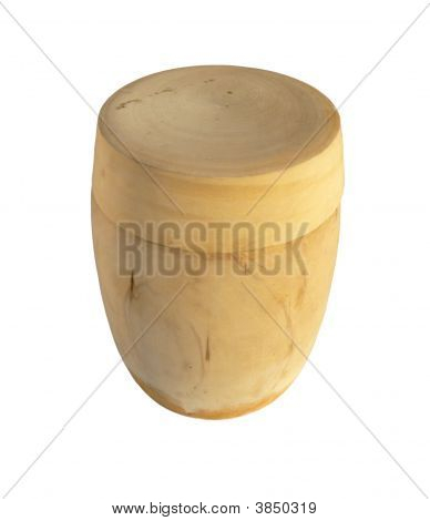 Yellow Wooden Barrel