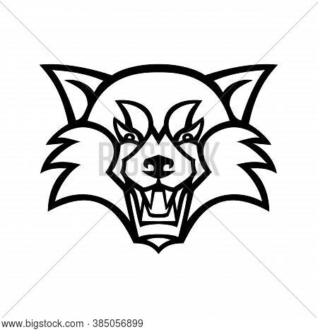 Mascot Illustration Of Head Of An Angry Red Panda, The Lesser Panda, Red Bear-cat, Or The Red Cat-be