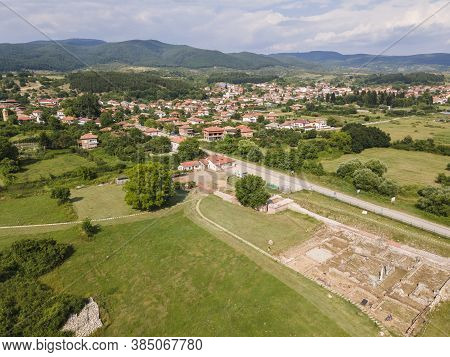 Aerial View Of Ruins Of Ancient Roman City Nicopolis Ad Nestum Near Town Of Garmen, Blagoevgrad Regi