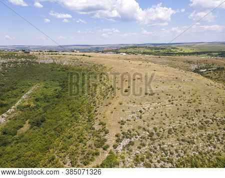 Aerial View Of Iskar Panega Geopark Along The Gold Panega River, Bulgaria