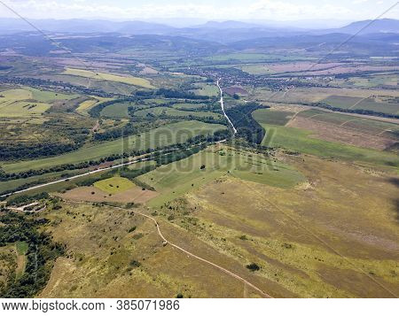 Aerial View Of Iskar Panega Geopark Along The Gold Panega River, Bulgaria