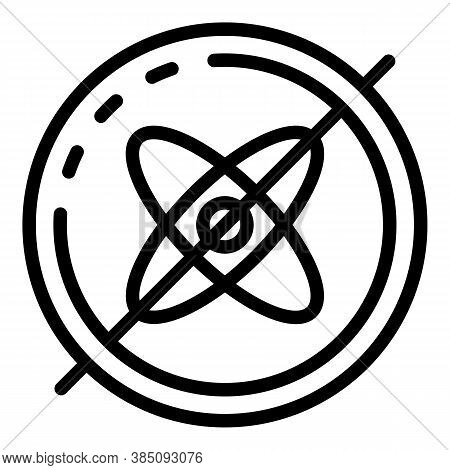 Airplane Gyroscope Icon. Outline Airplane Gyroscope Vector Icon For Web Design Isolated On White Bac