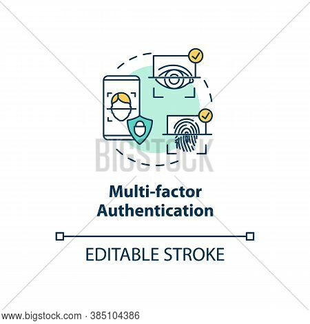 Multi-factor Authentication Concept Icon. Identity And Access Management Idea Thin Line Illustration