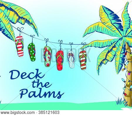 Christmas Signs Beach, Christmas On The Beach, Comic Signs On The Beach, Tropical Vacation,