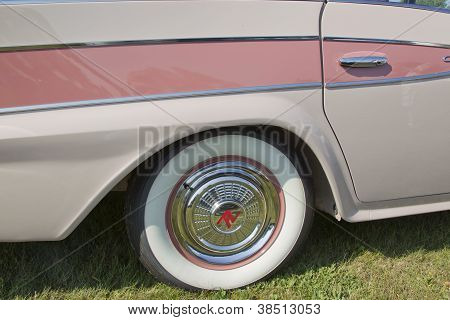 1959 Rosa Rambler weiÃŸ Wand Reifen