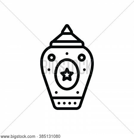 Black Line Icon For Modern New Recent Vernal Latest Current Modernized Stylish Jar Pot