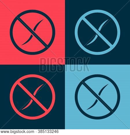 Pop Art Anti Worms Parasite Icon Isolated On Color Background. Vector