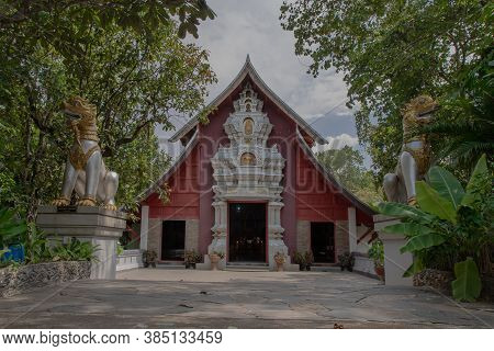 Buddhist Temple In Wat Chaloem Phrakiat Phrachomklao Rachanuson At Chae Hom. No Focus, Specifically.