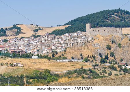 Panoramic view of Deliceto. Puglia. Italy.