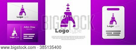 Logotype The Tsar Bell In Moscow Monument Icon Isolated On White Background. Logo Design Template El