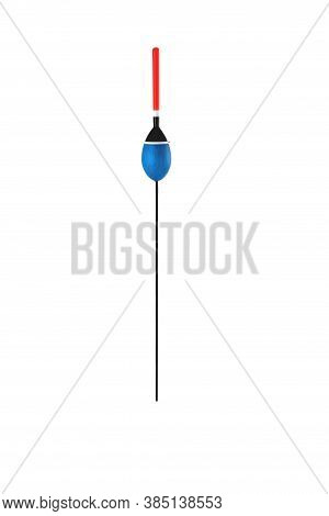 Long Blue Drop-shaped Float With A Red Fishing Antenna With Fishing Rod,  Fishing Accessories White 