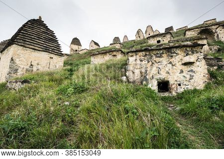 Ancient Alanian Necropolis (city Of Dead)  In Dargavs Village, North Ossetia Alania, Russia