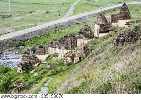 Ancient Alanian Necropolis (city Of Dead)  In Dargavs Village, North Ossetia Alania, Russia