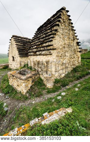 Ancient Alanian Necropolis (city Of Dead)  In Dargavs Village, North Ossetia Alania, Russia