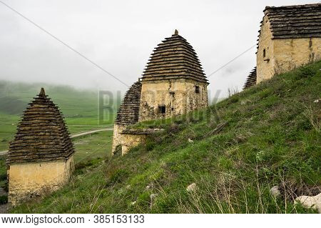 Ancient Alanian Necropolis (city Of Dead)  In Dargavs Village, North Ossetia Alania, Russia