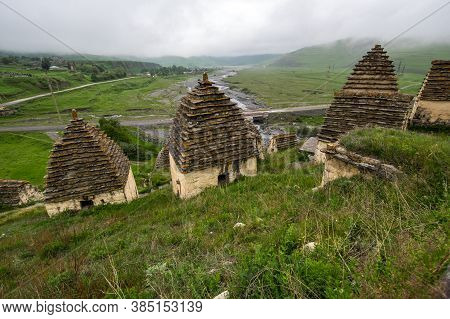 Ancient Alanian Necropolis (city Of Dead)  In Dargavs Village, North Ossetia Alania, Russia