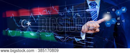 Businessman Touching Data Analytics Process System With Kpi Financial Charts, Dashboard Of Stock And