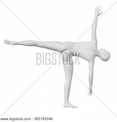Grey 3D Maneken Yoga Poses