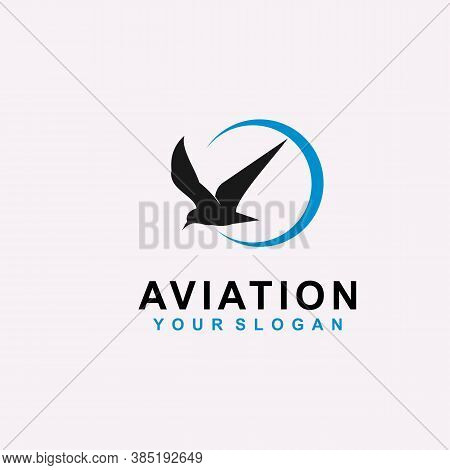 Aviation Logo Template Design Vector Icon Illustration