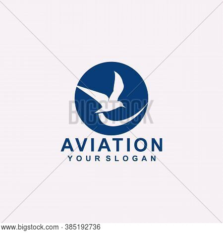 Aviation Logo Template Design Vector Icon Illustration