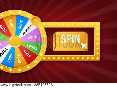 Retro Banner For Game Background Design. Winner Banner. Slot Machine With Lucky Sevens Jackpot. Vect