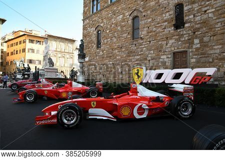 Florence, September 2020: Ferrari F2003 F1 On Display During The Ferrari 1000 Gp Show In Piazza Dell