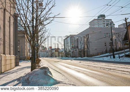 Hakodate, Hokkaido - December 2019 : Cityscape Landmark Of Hakodate, Japan Cityscape At The Historic