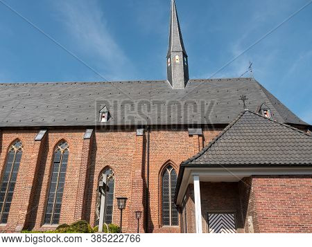 castle and park in the german eastern frisia