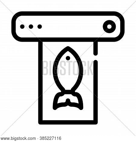 Household Vacuum Sealer Line Icon Vector Illustration