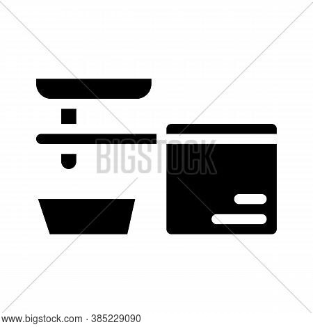 Cold Pressed Oil Press Machine Glyph Icon Vector Illustration