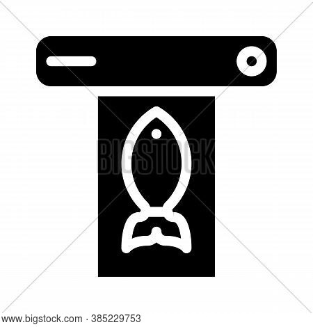 Household Vacuum Sealer Glyph Icon Vector Illustration